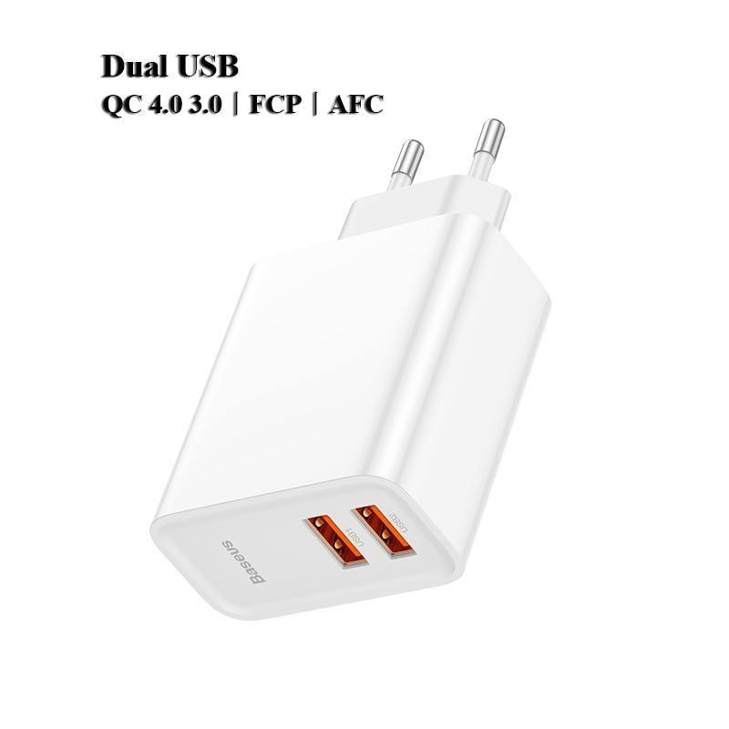 Dual-Schnellladegerät 30W Unterstützung Quick Charge 4.0 3.0 Tragbares USB C PD Ladegerät für Telefone