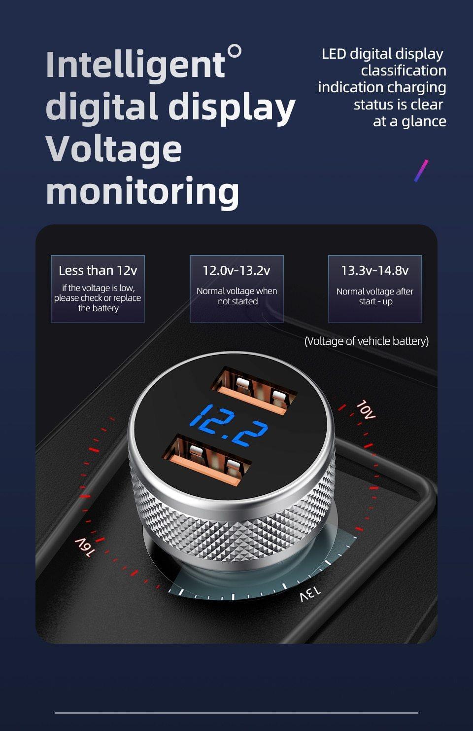 Mini Auto Quick Charge 3.0 USB Ladegerät Handy Ladegerät Tragbares Autoladegerät Schnellladung