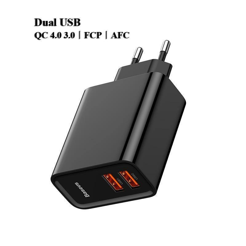 Dual-Schnellladegerät 30W Unterstützung Quick Charge 4.0 3.0 Tragbares USB C PD Ladegerät für Telefone