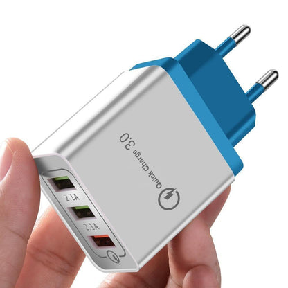 Schnelles modernes USB-Ladegerät Quick Charge 3.0 Tragbares Netzteil Leistungsstarkes Ladegerät für Mobiltelefone
