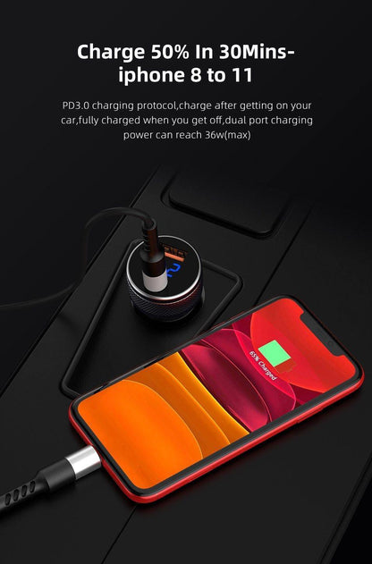 Mini Auto Quick Charge 3.0 USB Ladegerät Handy Ladegerät Tragbares Autoladegerät Schnellladung