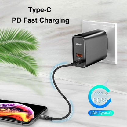 Dual-Schnellladegerät 30W Unterstützung Quick Charge 4.0 3.0 Tragbares USB C PD Ladegerät für Telefone