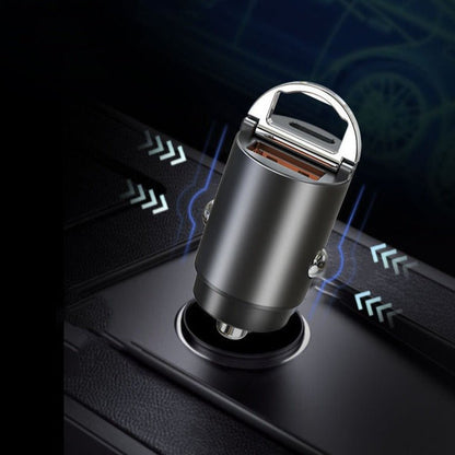 Dual-Port Schnellladegerät fürs Auto | PD 3.0 + QC 3.0 | 30W Ausgangsleistung | Ultrakompaktes Design